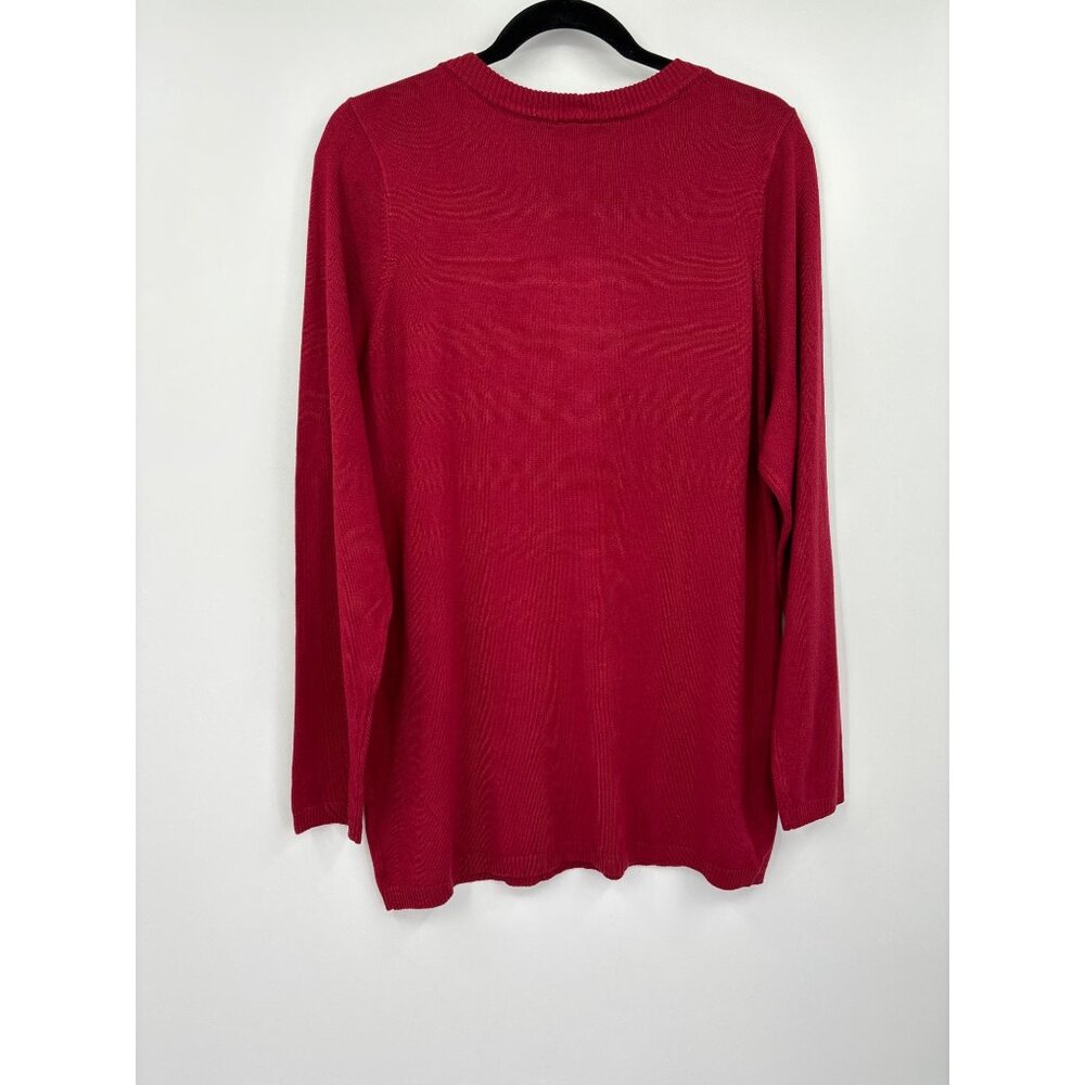 Torrid Pullover Keyhole Fitted Sweater Red 1X NEW - Picture 7 of 7